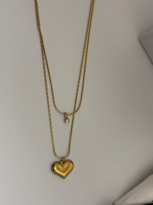 Double Layered Pendant-18k Gold Plated