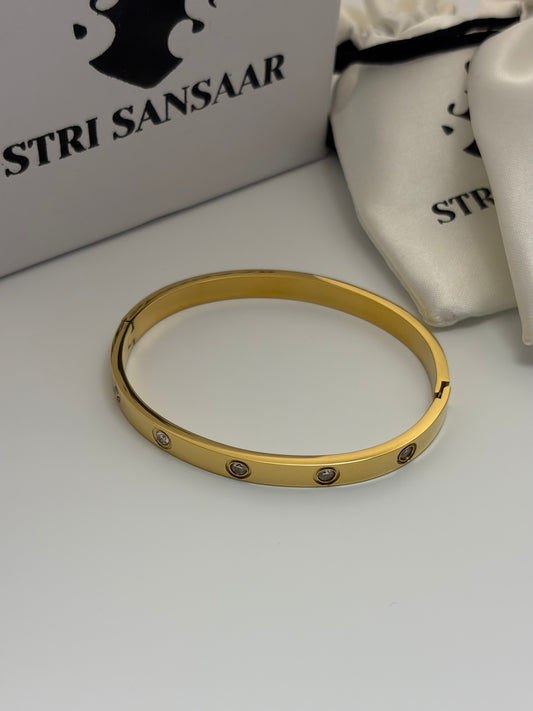 AD Stone Bracelet -18k Gold plated