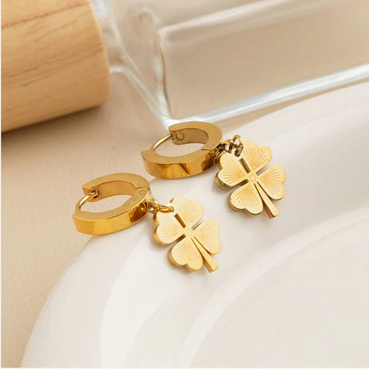 Clover Dropped Earring -18k Gold plated