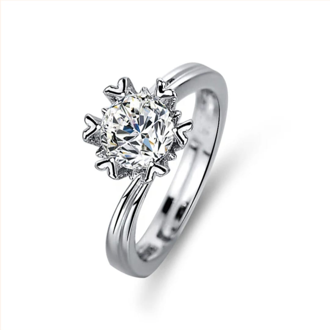 Crystal Studded Ring-Anti Tarnish