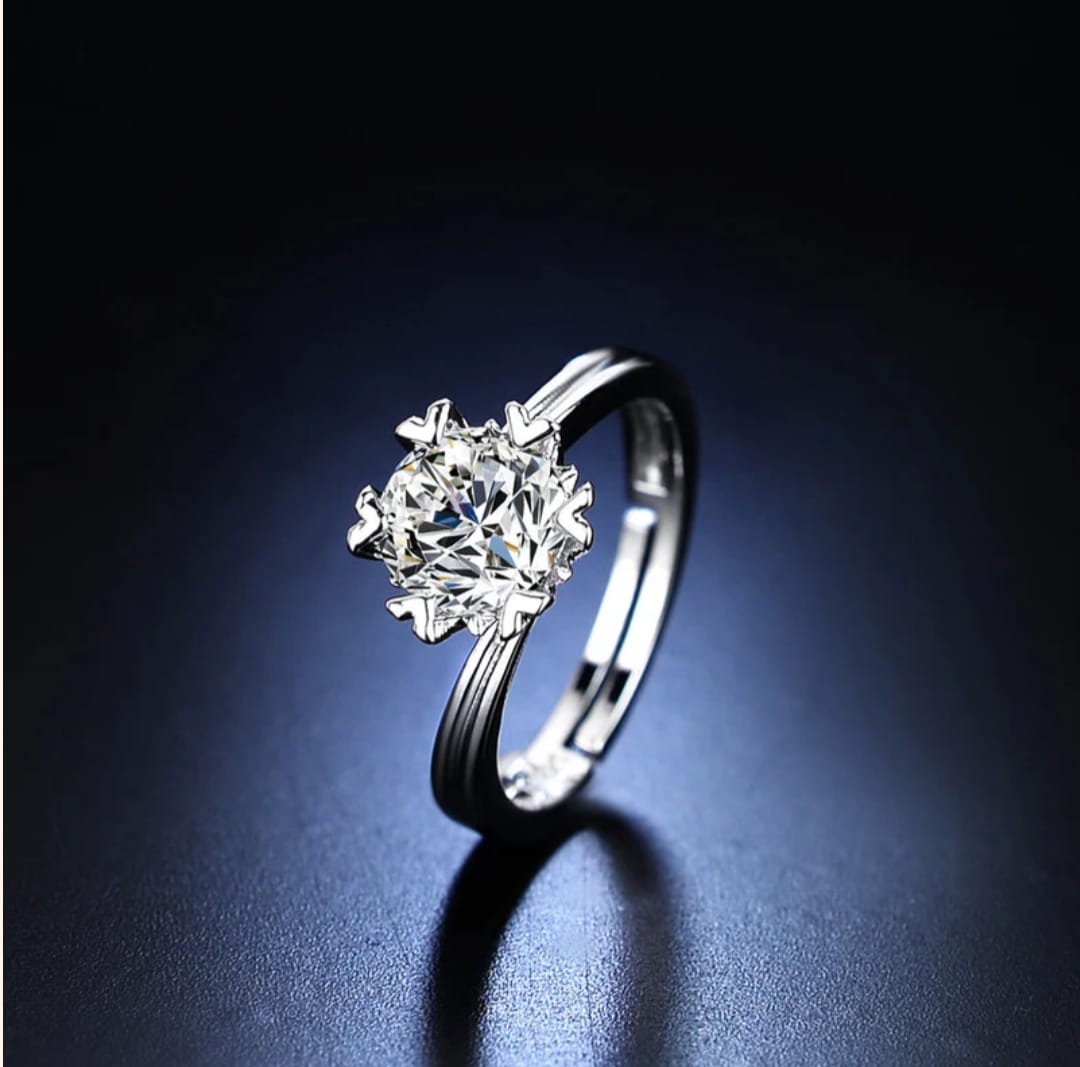 Crystal Studded Ring-Anti Tarnish
