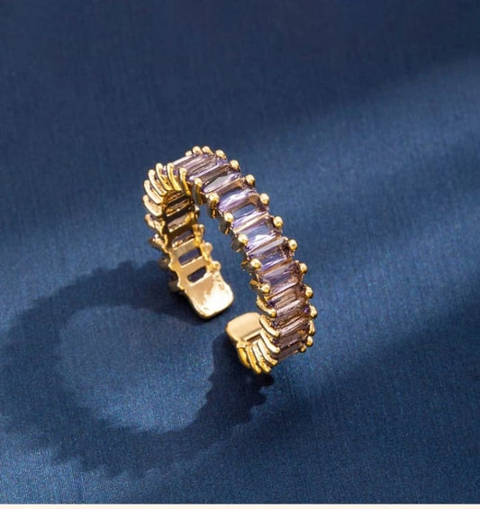 AD Stone Adjustable Ring- Anti Tarnish.