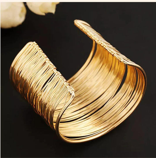 Mesh Design Bracelet -18k Gold plated