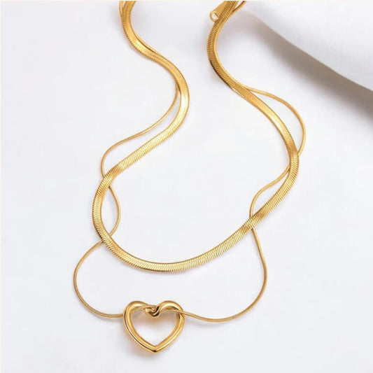 Double Layered Snake Chain-18k Gold Plated
