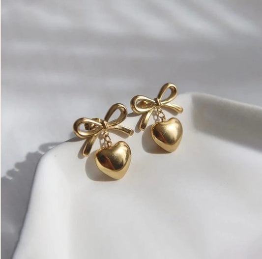 Bow Earring-18k Gold Plated