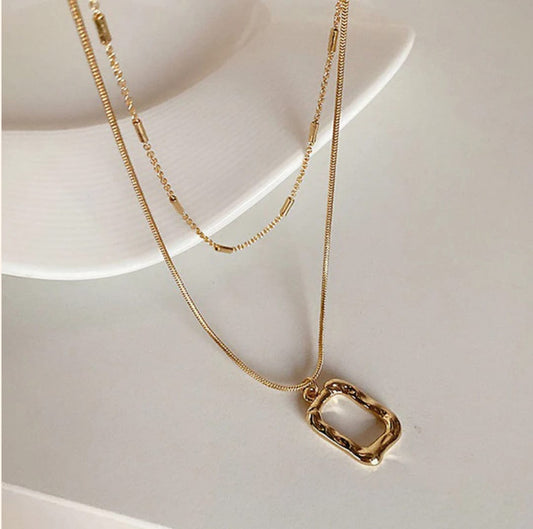 Dual Strand Necklace -18k Gold plated