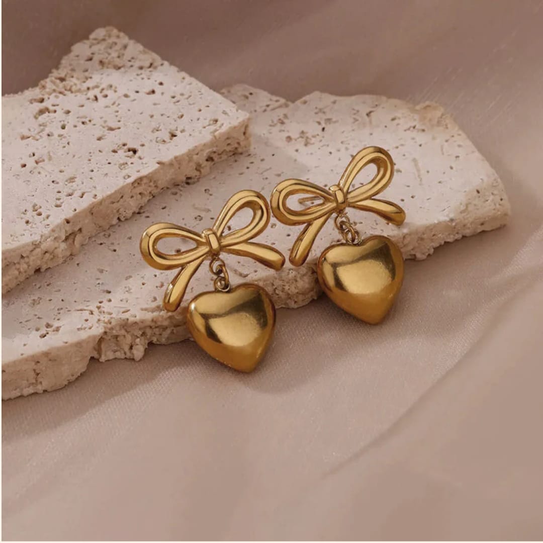 Bow Earring-18k Gold Plated