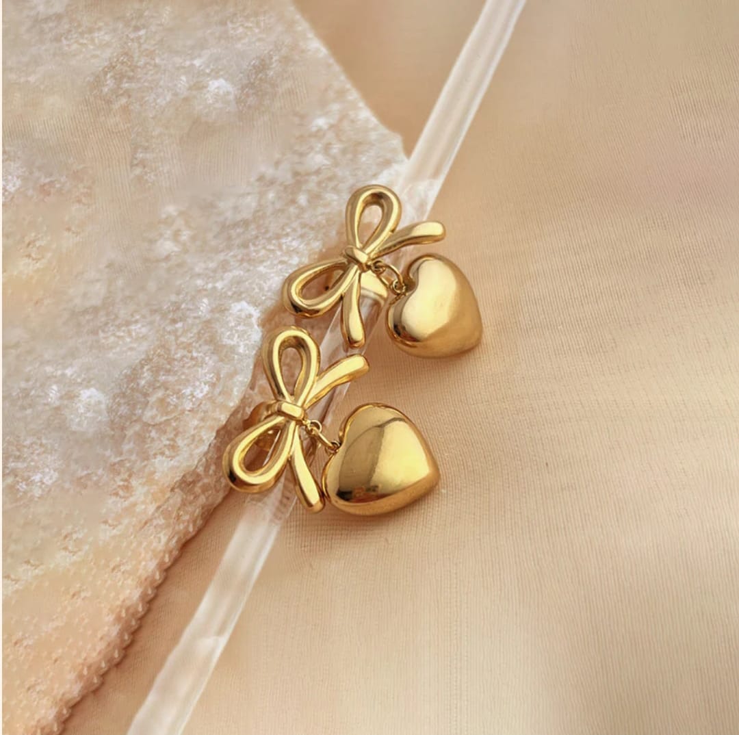 Bow Earring-18k Gold Plated