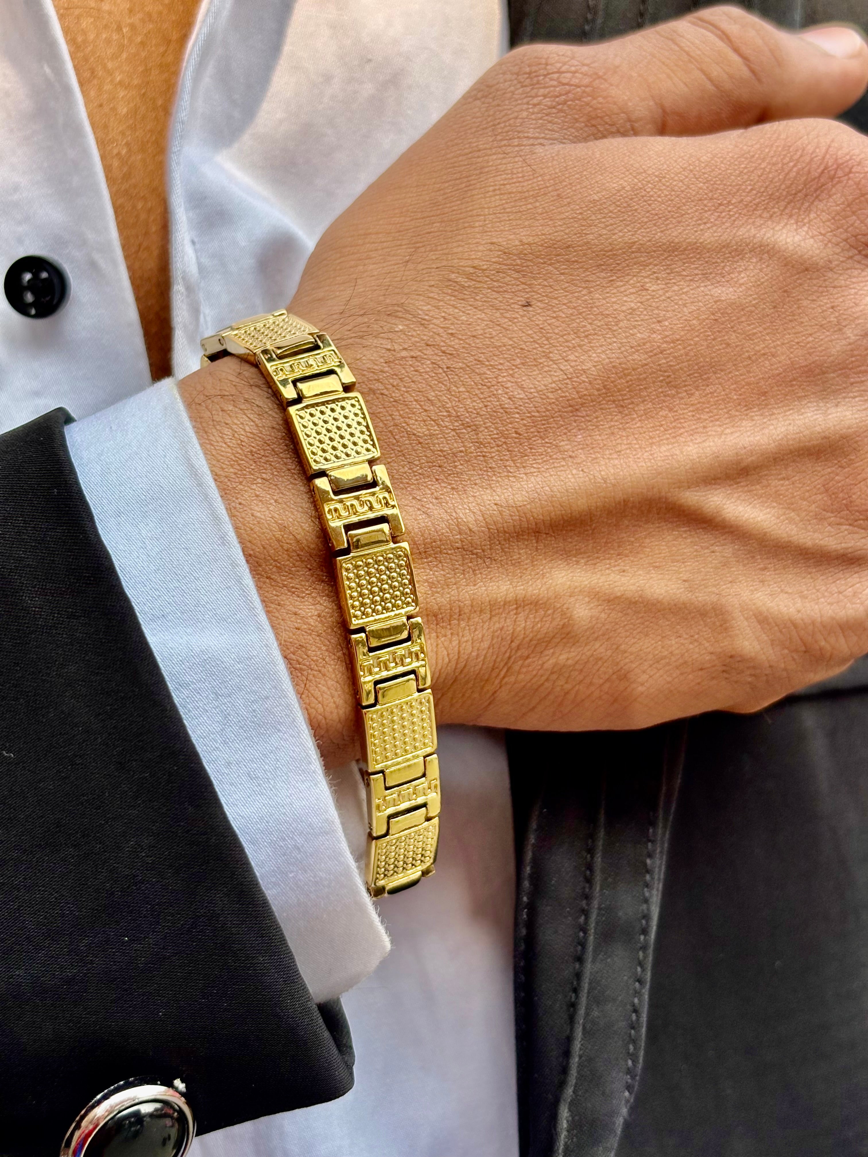 Men's Stylish Bracelet - 18k Gold Plated