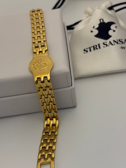 OM Bracelet  Men's - 18k Gold Plated