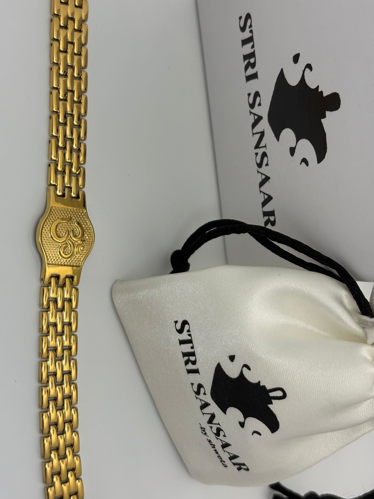 OM Bracelet  Men's - 18k Gold Plated