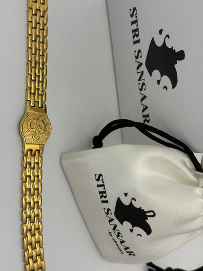OM Bracelet  Men's - 18k Gold Plated