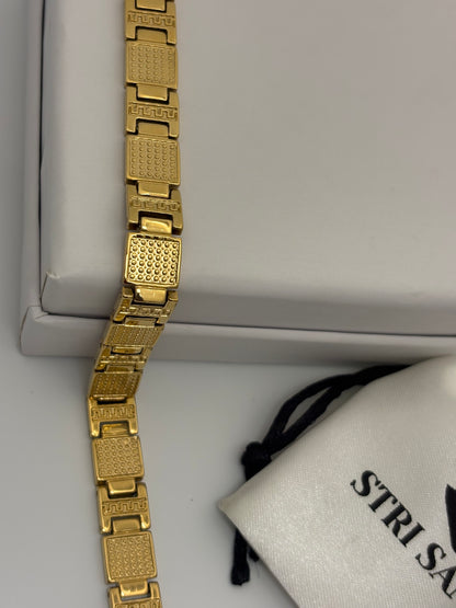 Men's Stylish Bracelet - 18k Gold Plated