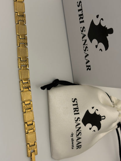 Men's Stylish Bracelet - 18k Gold Plated