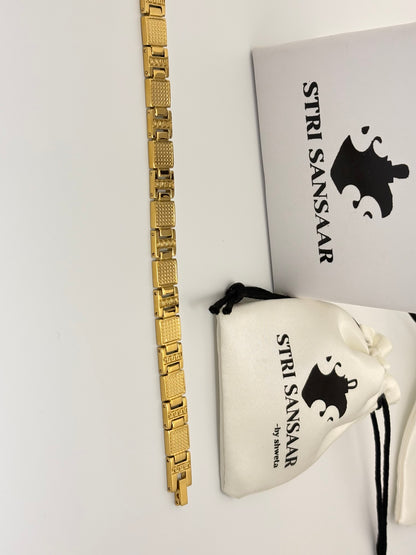 Men's Stylish Bracelet - 18k Gold Plated