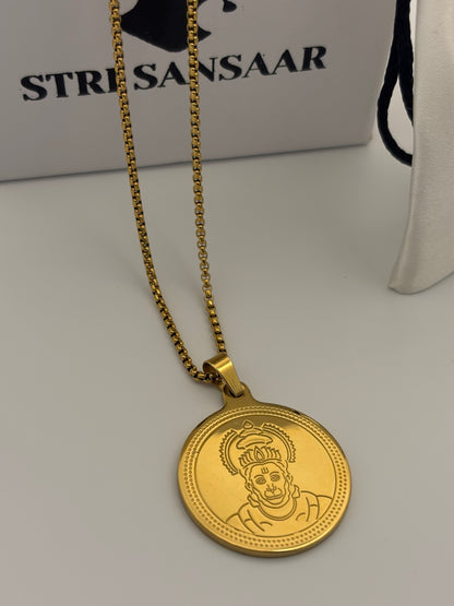 Hanumanji Pendent - 18k Gold Plated