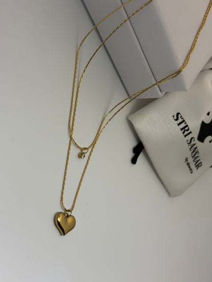 Double Layered Pendant-18k Gold Plated