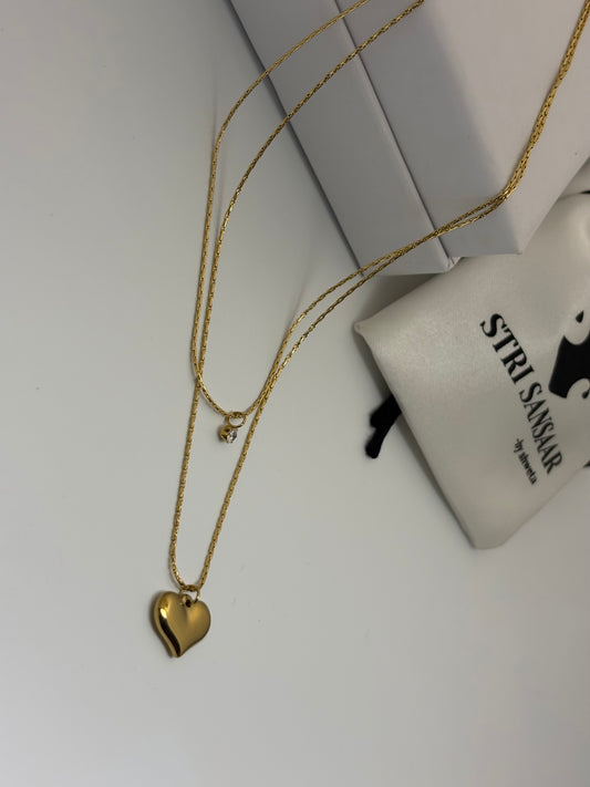 Double Layered Pendant-18k Gold Plated