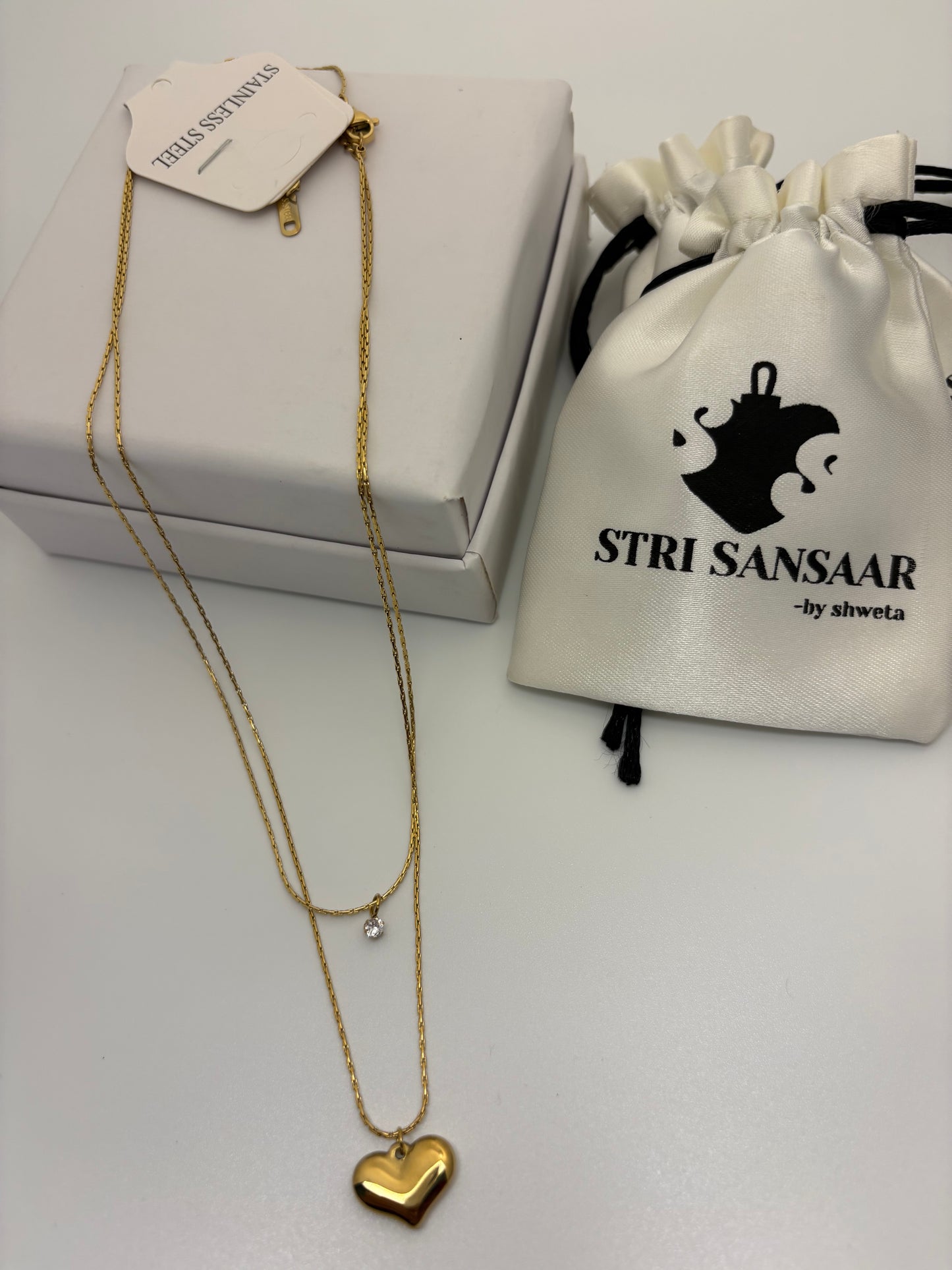 Double Layered Pendant-18k Gold Plated