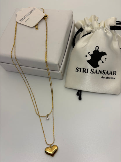 Double Layered Pendant-18k Gold Plated