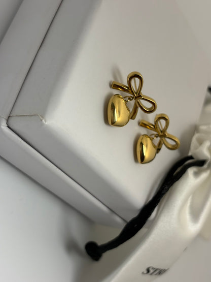 Bow Earring-18k Gold Plated
