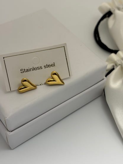 Heart Themed Earings -18k Gold plated