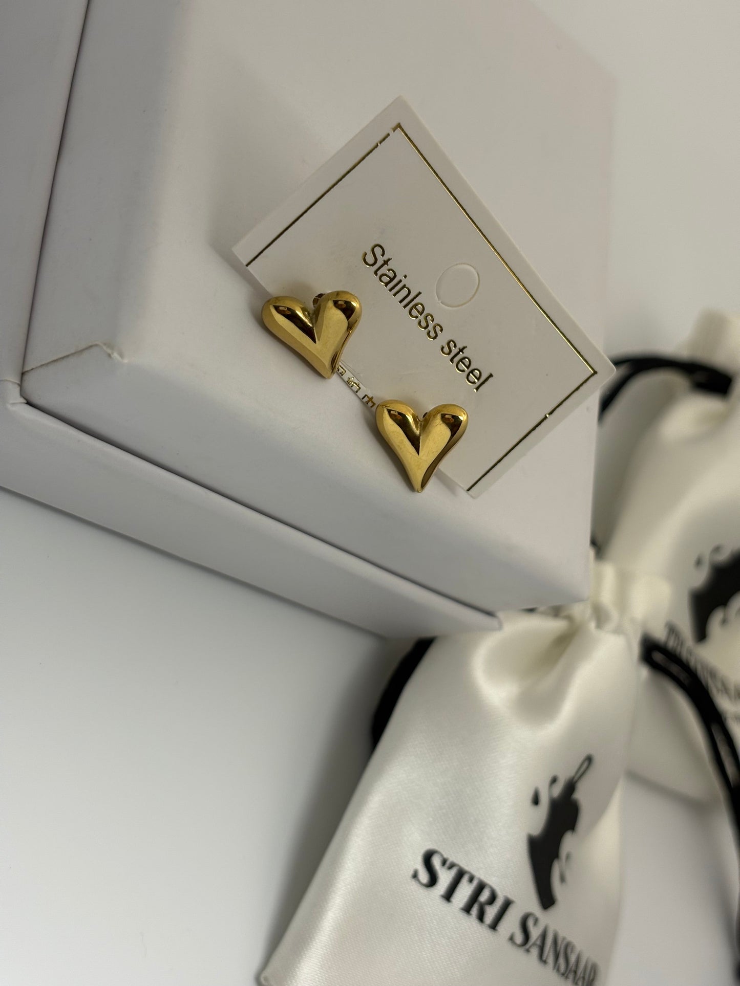 Heart Themed Earings -18k Gold plated