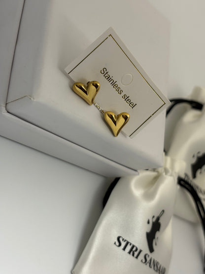 Heart Themed Earings -18k Gold plated