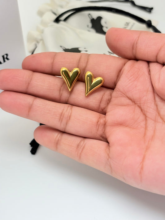 Heart Themed Earings -18k Gold plated
