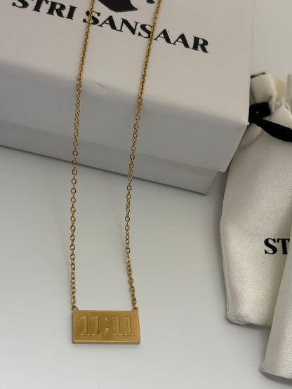 11:11 Angel Wish Pendant -18k Gold plated