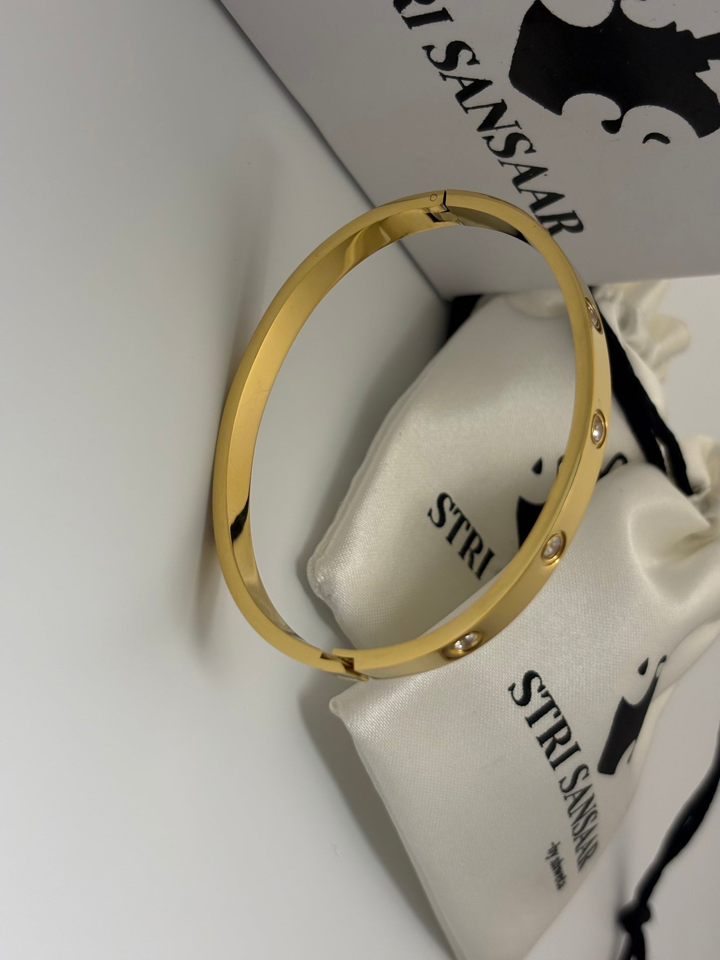 AD Stone Bracelet -18k Gold plated