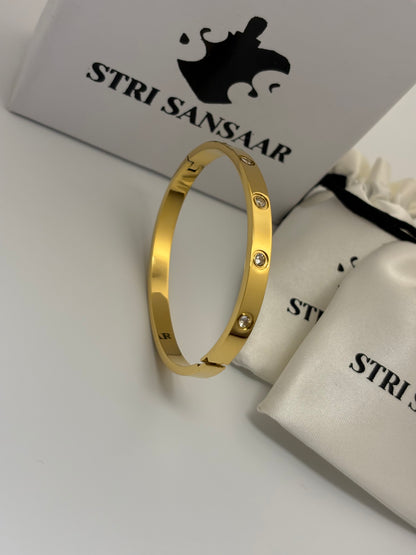 AD Stone Bracelet -18k Gold plated