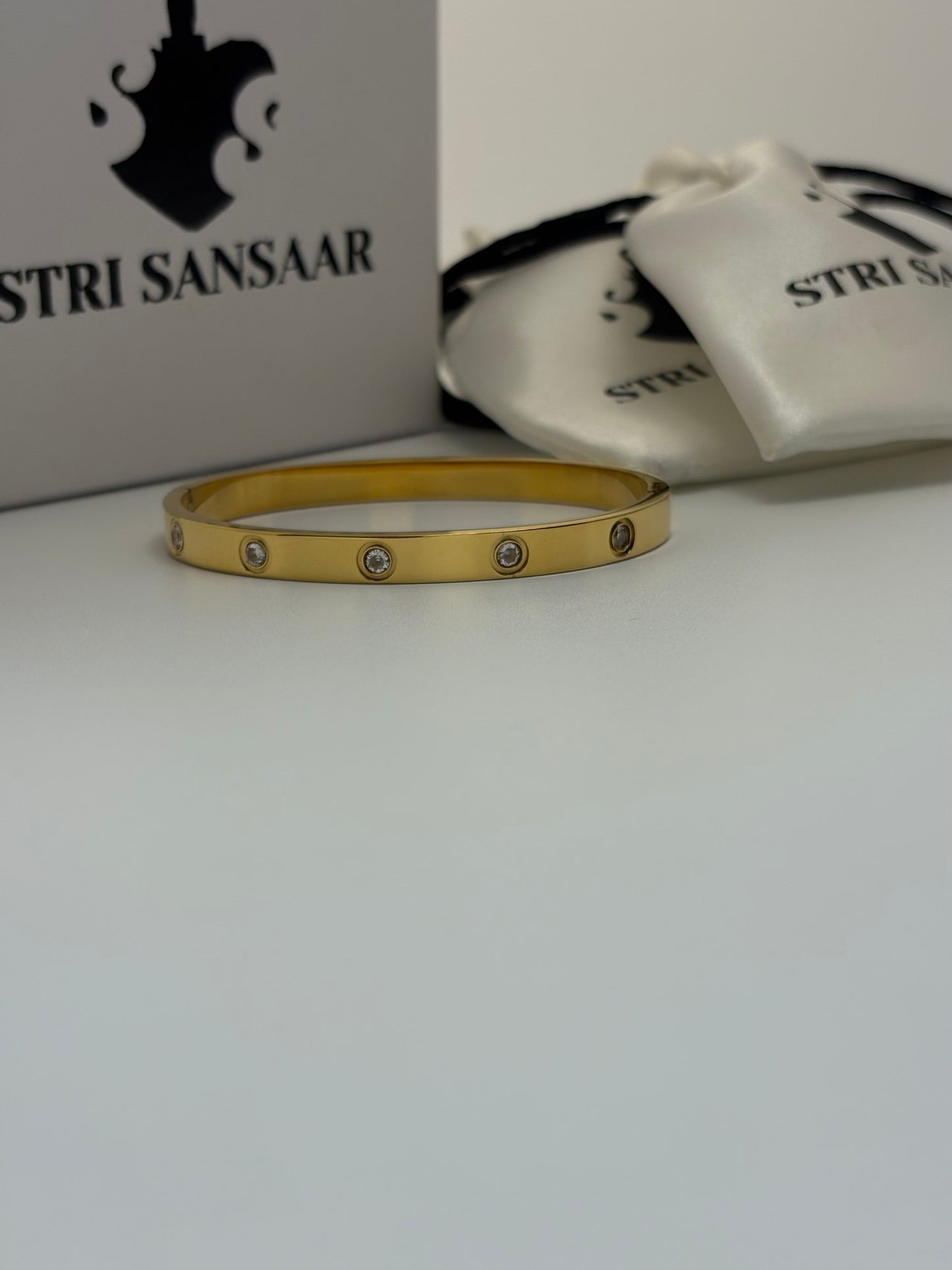 AD Stone Bracelet -18k Gold plated