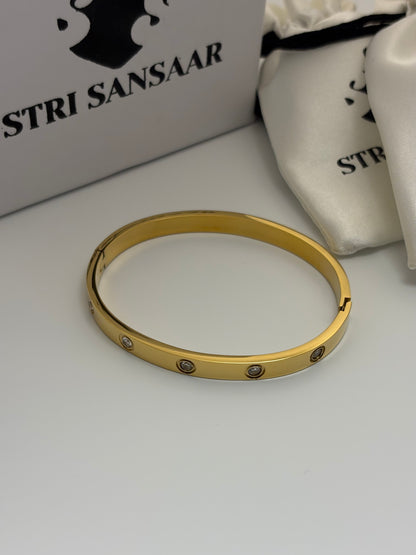 AD Stone Bracelet -18k Gold plated