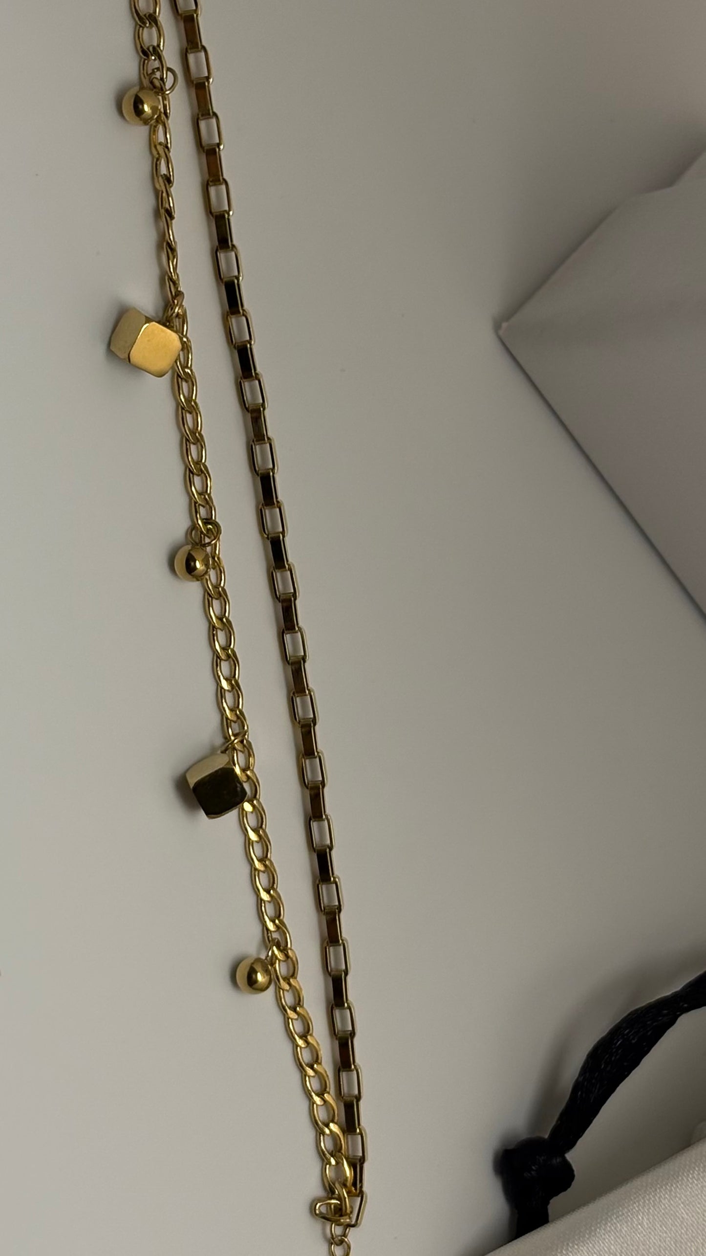 Cube Themed Wraparound Bracelet -18k Gold plated