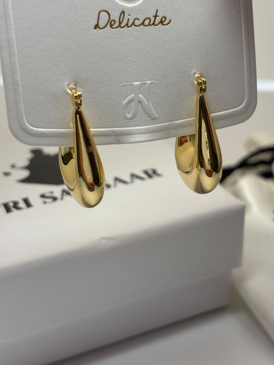 Chunky Statment Hoop Earrings-18k Gold plated