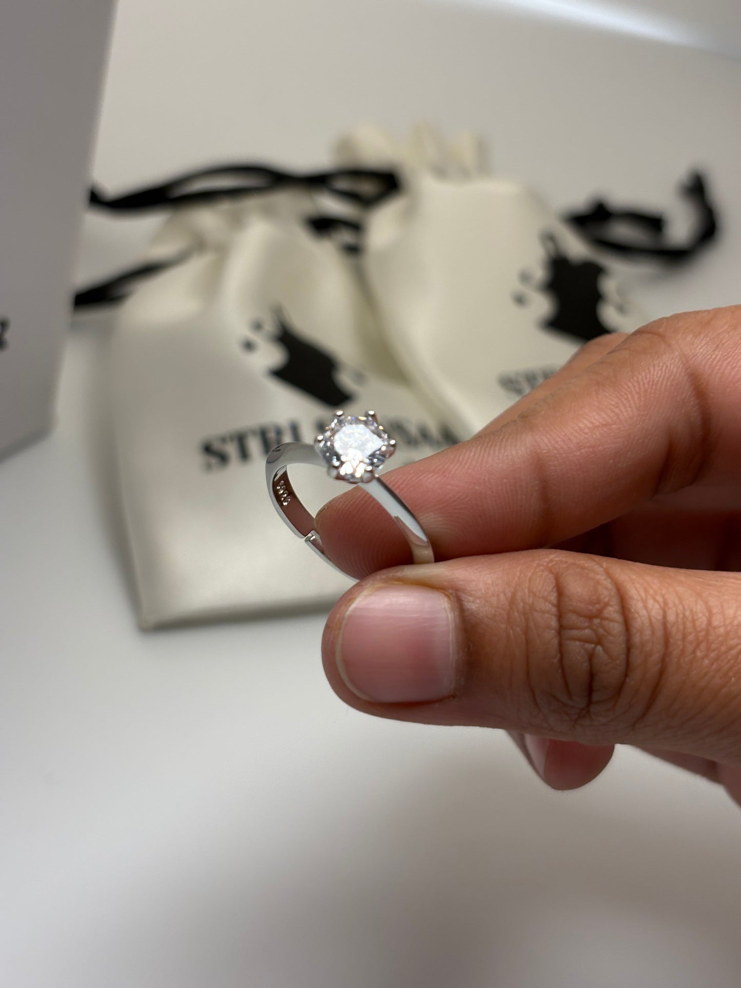 Crystal Studded Ring-Anti Tarnish