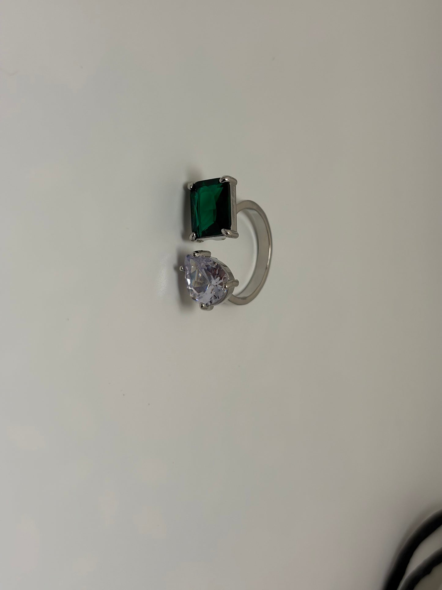 AD- Green Stone Ring Anti Tarnish