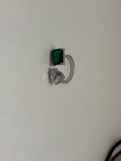 AD- Green Stone Ring Anti Tarnish