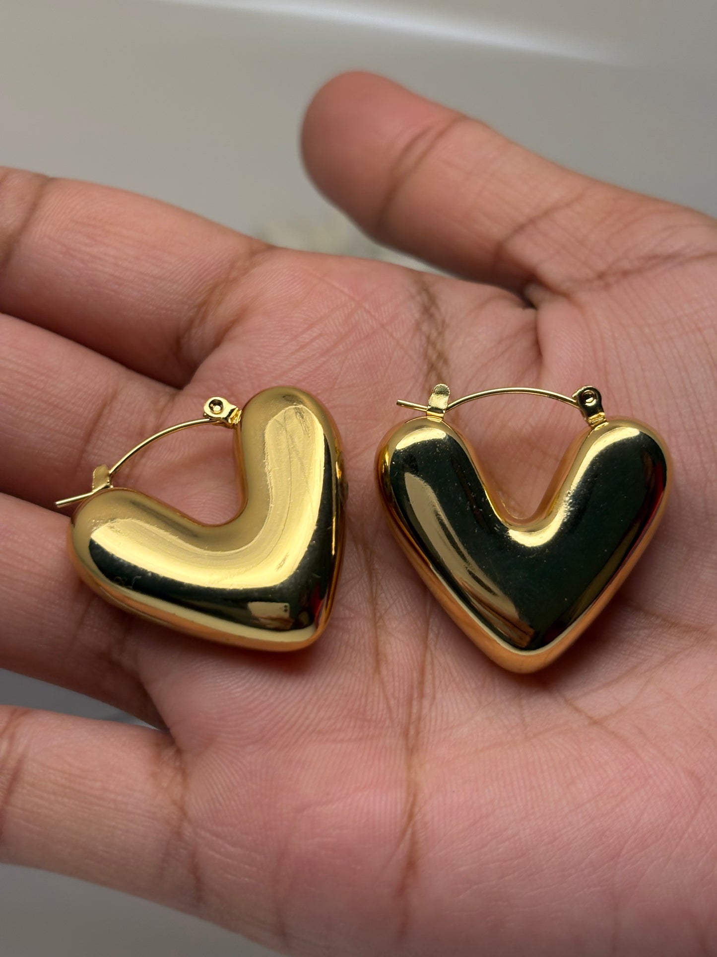 Heart Earring - 18k gold plated