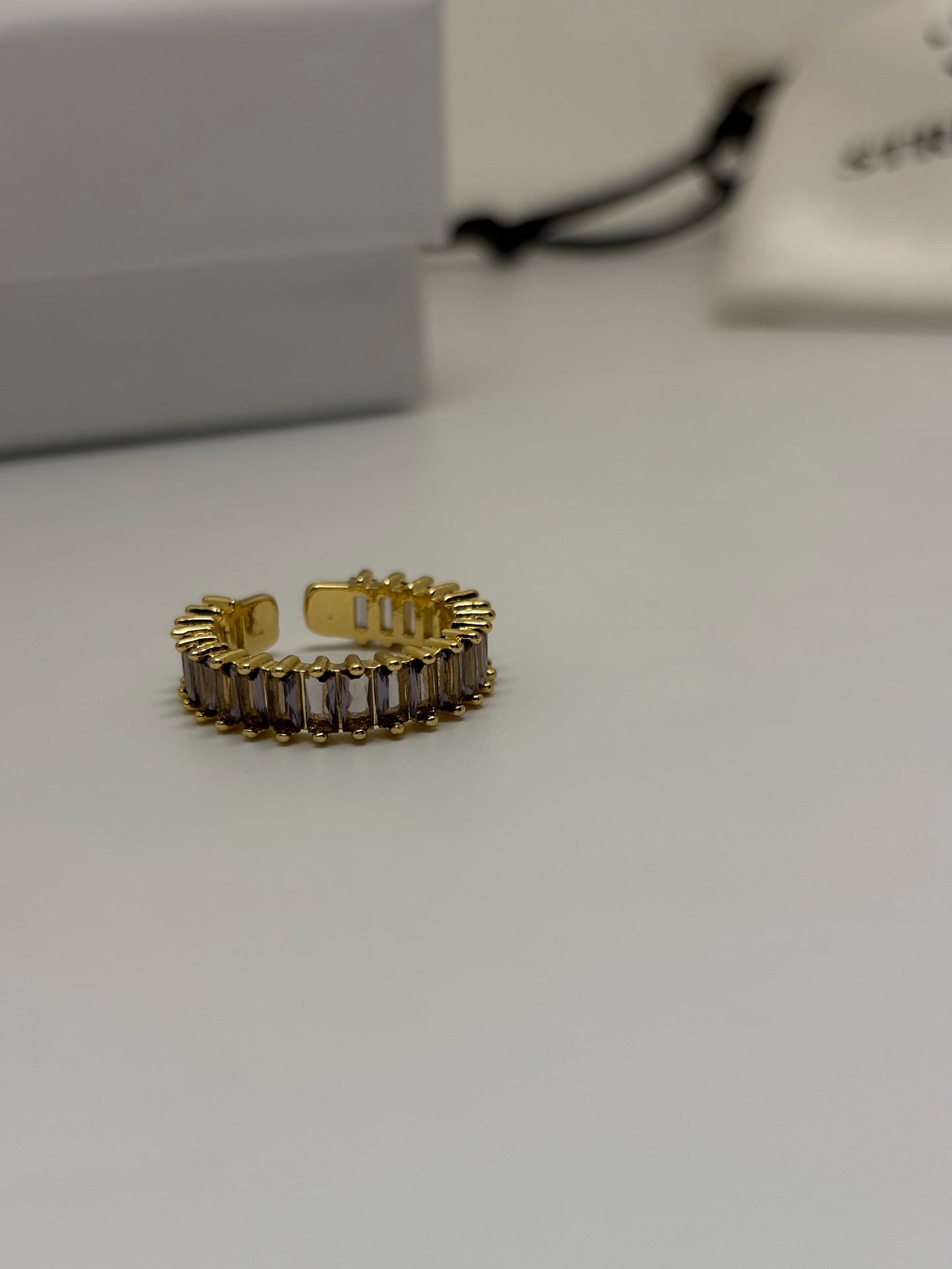 AD Stone Adjustable Ring- Anti Tarnish.