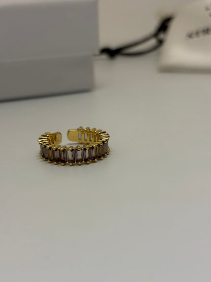 AD Stone Adjustable Ring- Anti Tarnish.