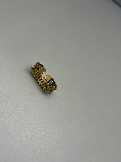 AD Stone Adjustable Ring- Anti Tarnish.