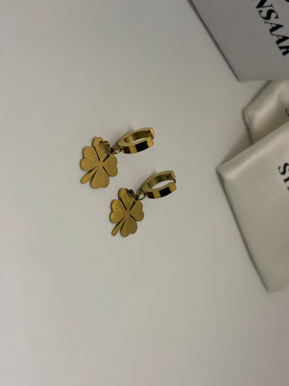 Clover Dropped Earring -18k Gold plated