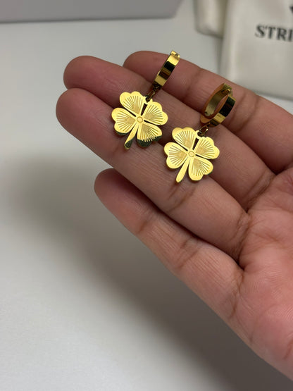 Clover Dropped Earring -18k Gold plated