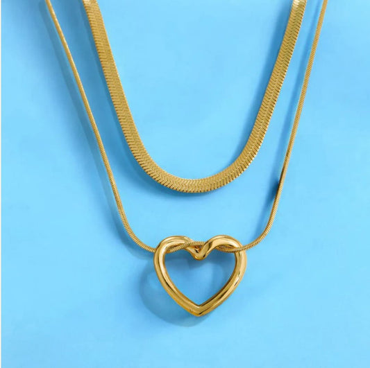 Double Layered Snake Chain-18k Gold Plated