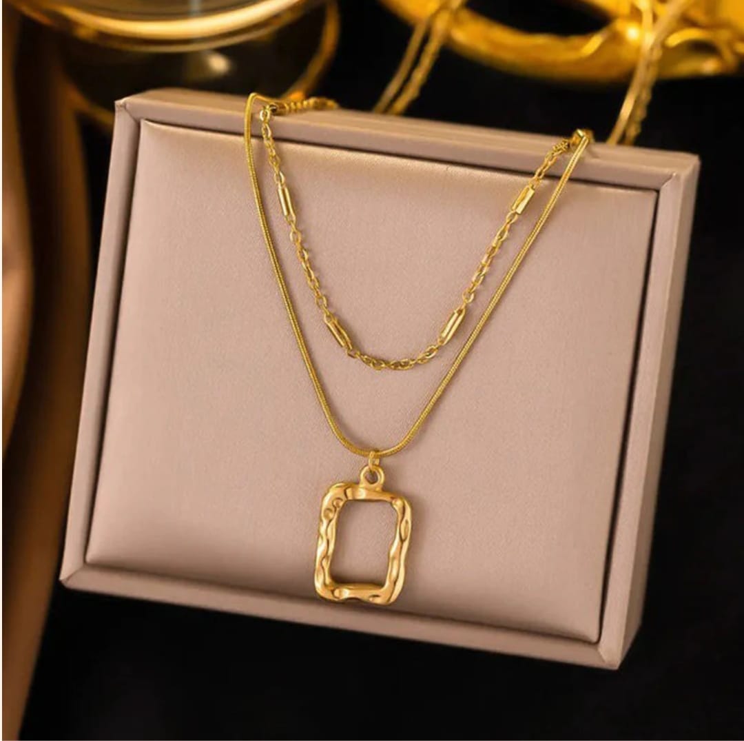 Dual Strand Necklace -18k Gold plated