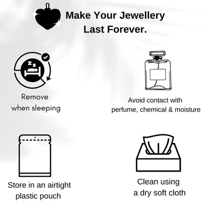 AD Stone & Heart  Bracelet -18k Gold plated