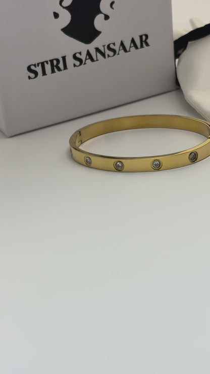 AD Stone Bracelet -18k Gold plated