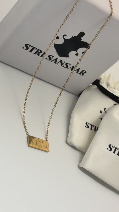 11:11 Angel Wish Pendant -18k Gold plated